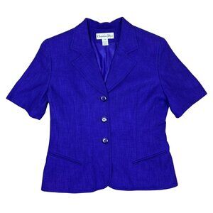 Christian Dior Cobalt Blue Short-Sleeve Blazer